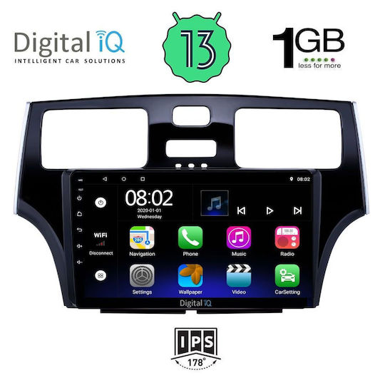 Digital IQ Автомобилна Аудио Система (Блутут/USB/WiFi/GPS/Apple-Carplay/Android-Auto) с Тъчскрийн 9"