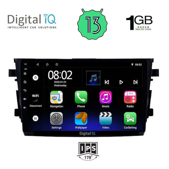 Digital IQ Auto-Audiosystem für Suzuki Celerio 2015> (Bluetooth/USB/WiFi/GPS/Apple-Carplay/Android-Auto) mit Touchscreen 9"