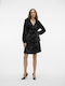 Mini Evening Dress Wrap Black