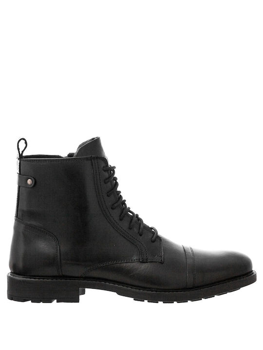 JK London Men's Leather Boots Black