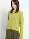 Funky Buddha Women's Long Sleeve Pullover Green