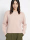 Funky Buddha Women's Long Sleeve Pullover Pink