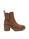 Refresh Women's Ankle Boots with Medium Heel Tabac Brown