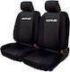 Front Car Covers 2pcs Leatherette Black