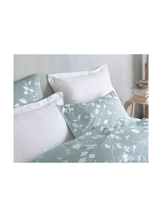 Rythmos Everly Pillowcase Set with Envelope Cover Blue - Green 50x70cm.