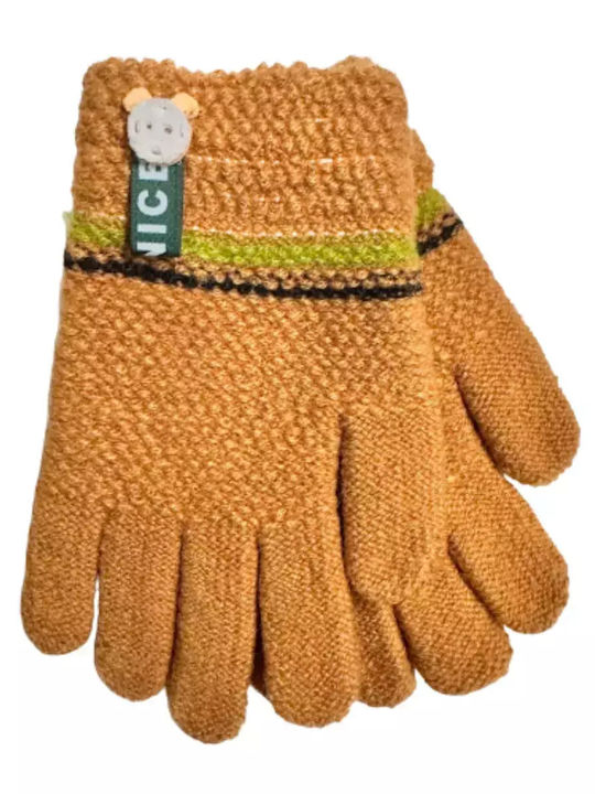 Bode Kids Gloves Brown