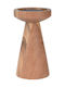 Candle Holder Wooden Beige 10x10x18cm 1pcs