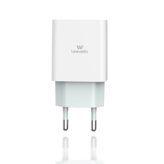 Leewello Încărcător Fără Cablu cu Port USB-A 20W Albς (Lw-152)