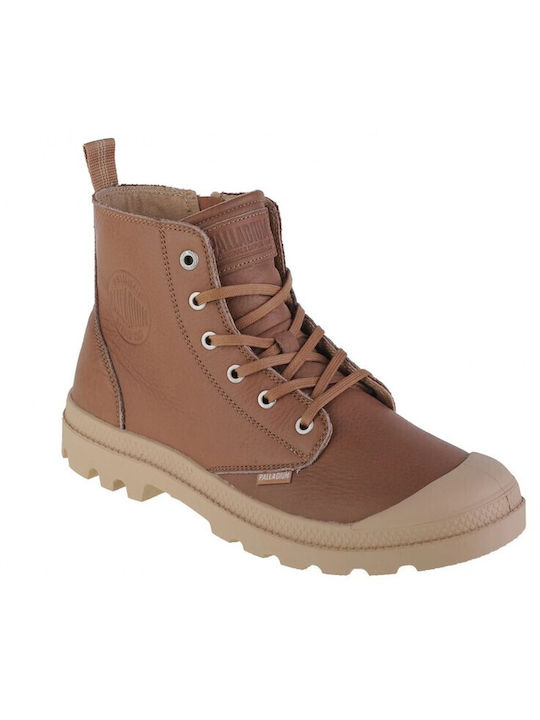 Palladium Pampa Zip Ανδρικά Μποτάκια Καφέ