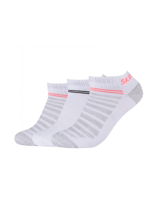 Skechers Αθλητικές Κάλτσες Λευκές 3 Ζεύγη