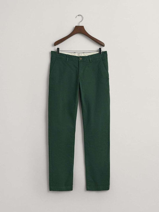 Gant Trousers Chino in Slim Fit Green