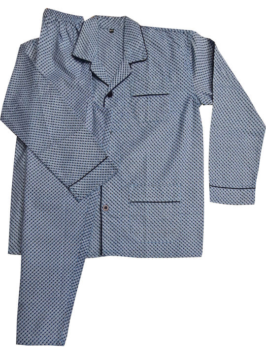 My pyjama Χειμερινή Ανδρική Πιτζάμα Γαλάζια