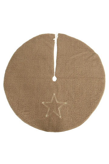Weihnachtsbaumrock aus Polyester ''Stern'' Braun Ψάθινη Μ100xΦ100εκ.
