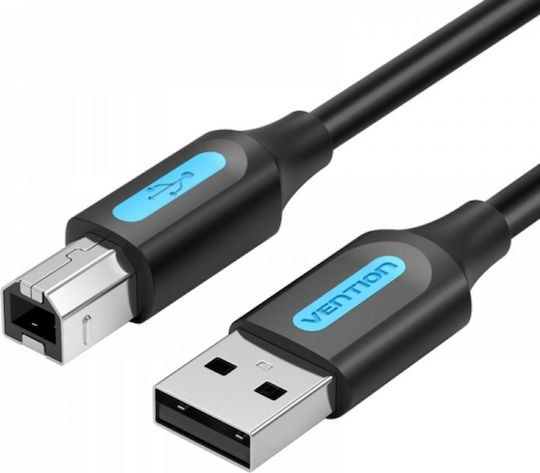 Vention USB 2.0 Кабел USB-A мъжки - USB-B мъжки Черен 2м COQBH