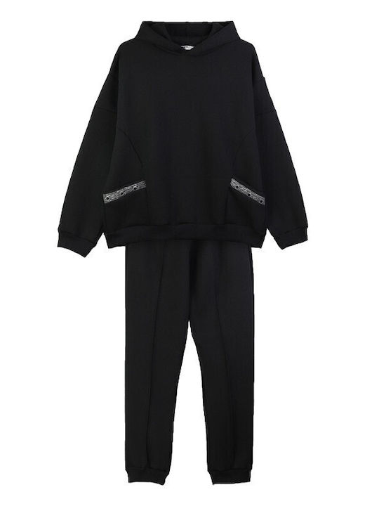 Nek Kids Wear Kids Sweatpants Set Black 2pcs