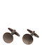 Cufflinks from Steel in Brown Color