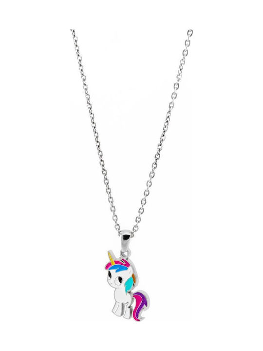 Piercing.gr Colier pentru copii Unicorn - Licornă cu lanț SMP0218