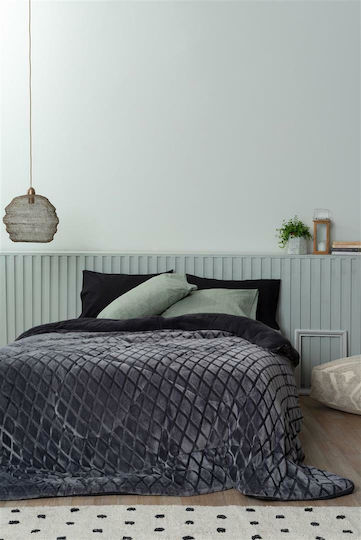 Palamaiki Duvet Cover Single 160x240cm Nadine Coal 700 GSMGsm