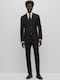 Hugo Boss Ανδρικό Κοστούμι με Στενή Εφαρμογή Μαύρο