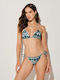 Padded Bikini Set Triangle Top & Slip Bottom Turquoise