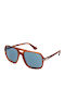 Persol Мъжки Слънчеви Очила с Кафяв Костенурков Пластмасов Рамка и Сини Стъкла PO3328S 96/56