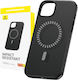 Baseus Fauxther Back Cover Synthetic Leather Magnetic Black (iPhone 15 Plus)