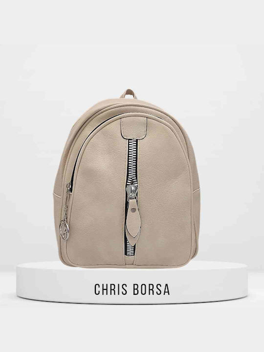 Chris Borsa Damen Tasche Rucksack Beige