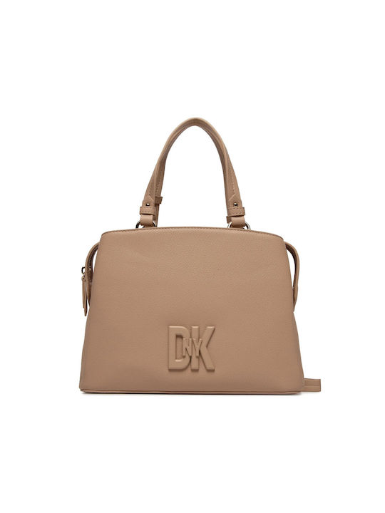 DKNY Leather Women's Bag Hand Beige