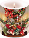 Ambiente Christmas White Candle 8cm