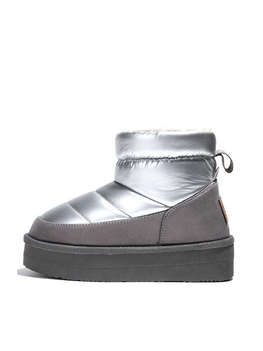 Conguitos Kids PU Leather Boots Silver