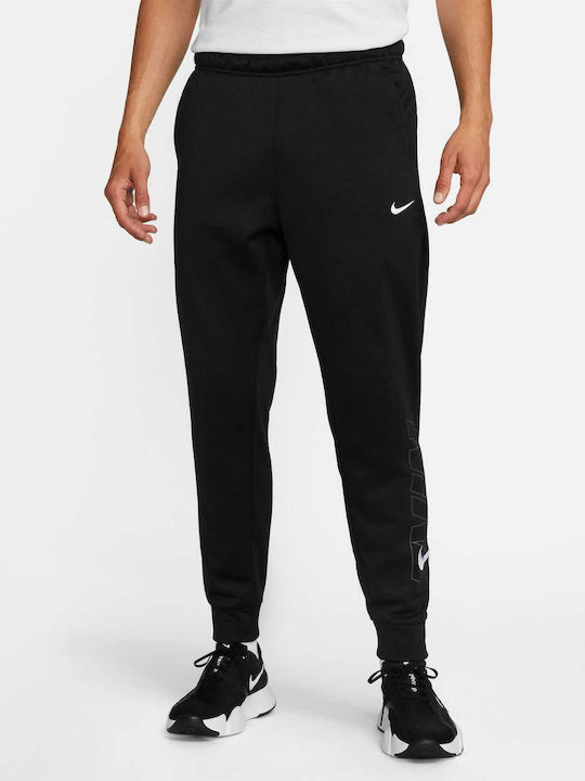 Nike Therma Παντελόνι Φόρμας με Λάστιχο Μαύρο
