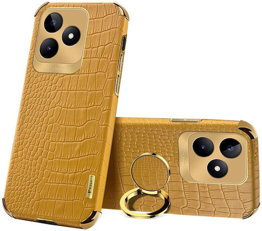 Crocodile Back Cover Σιλικόνης Κίτρινο (Realme C51)