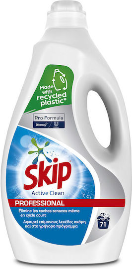 Skip Active Clean Professionell Flüssig Waschmittel für Farbige, Weiße & Wolle Kleidung (71 Messbecher) 1cm