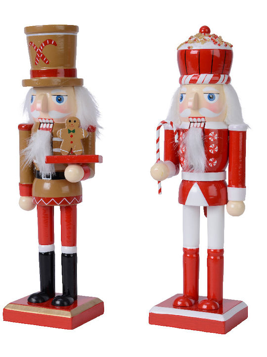 Kaemingk Wooden Christmas Nutcracker 25cm Red