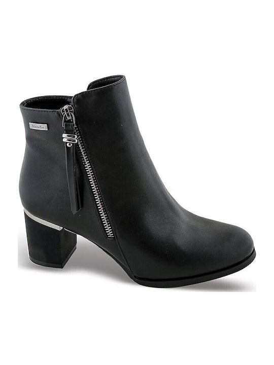 Blondie Women's Ankle Boots with Medium Heel Black