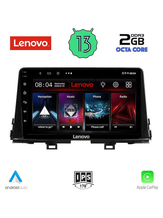Lenovo Car-Audiosystem für Kia Picanto 2017-2021 (Bluetooth/USB/AUX/WiFi/GPS/Apple-Carplay/Android-Auto) mit Touchscreen 9"