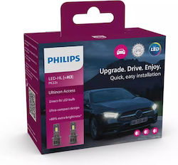 Philips Λάμπες Ultinon Access H3 LED 6000K Ψυχρό Λευκό 12V 13W 2τμχ