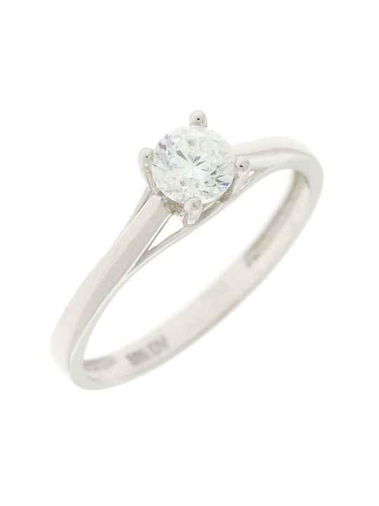 Senzio Belibasakis Single Stone from White Gold 14K