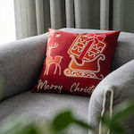 Gofis Home Christmas Decorative Square Pillowcase Red 43x43pcs