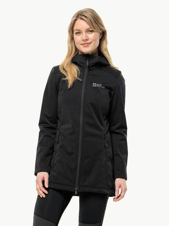 Women's Short Puffer Jacket for Winter Black
