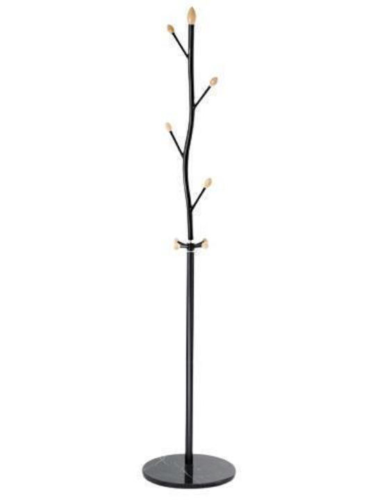 Metallic Coat Rack Black Massido 178cm