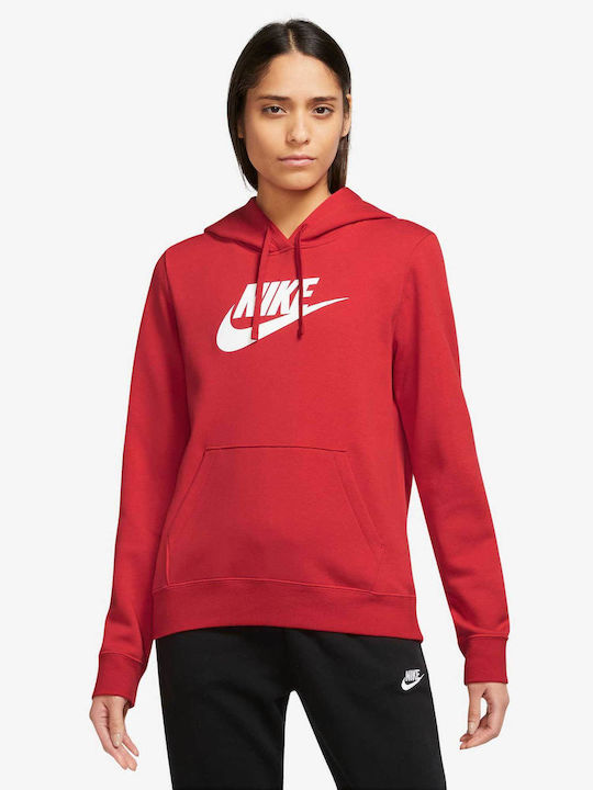 Nike Γυναικείο Φούτερ Κόκκινο