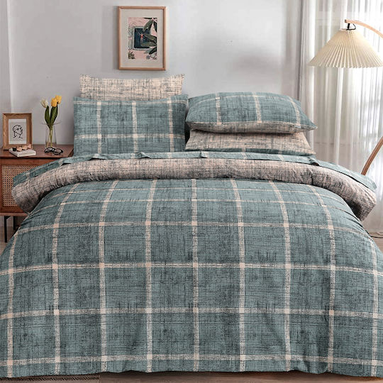 Casa Colori Sheet Sets Semi-Double with Elastic 120x200+30cm. Javeria Olive Ladi 3pcs