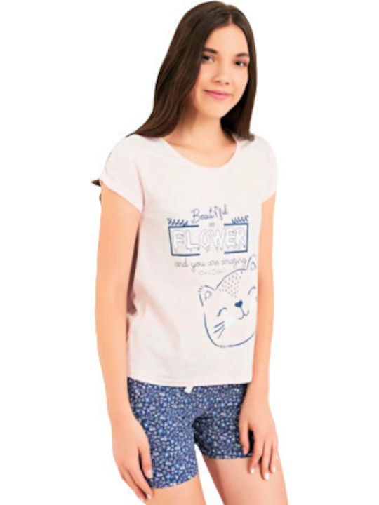 Kal-tsa Winter Damen Pyjama-Oberteil Rosa