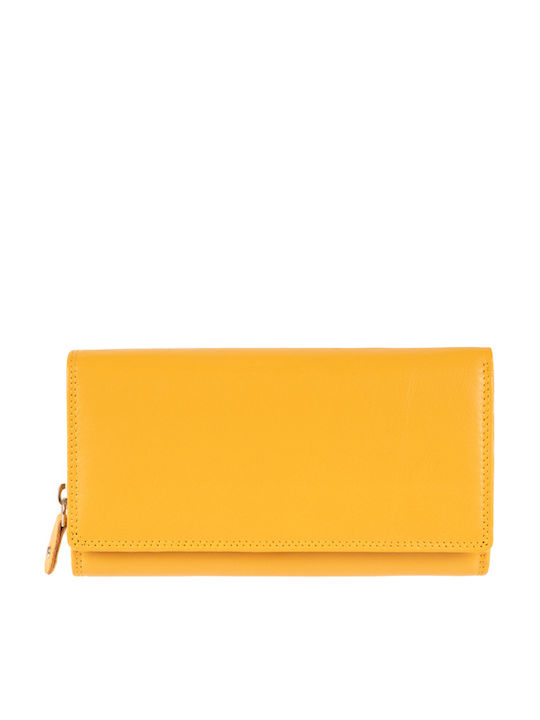 Fetiche Leather Large Leather Women's Wallet Classic Yellow