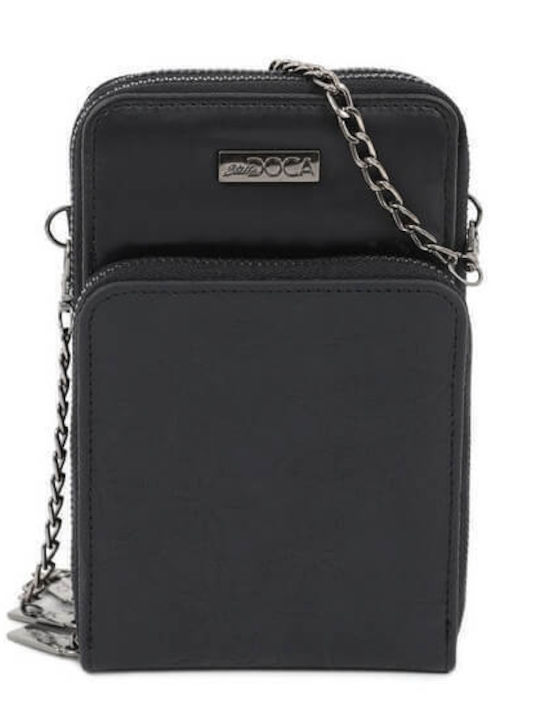 Doca Damen Tasche Crossbody Schwarz