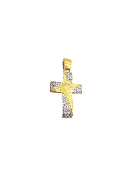 Velegrakis Damen Gold Kreuz 14K