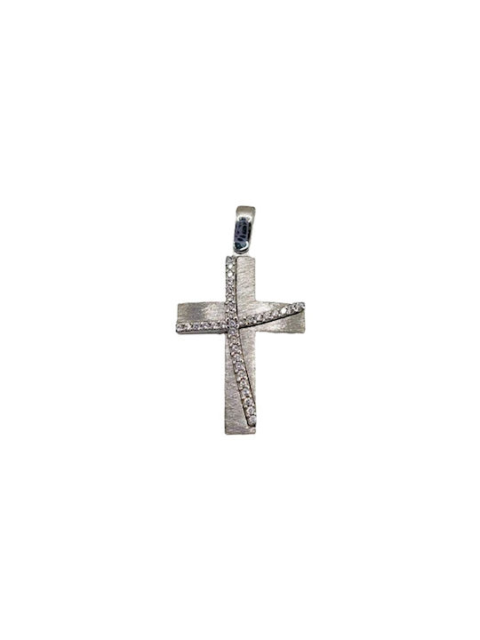 Velegrakis Damen Weißgold Kreuz 14K