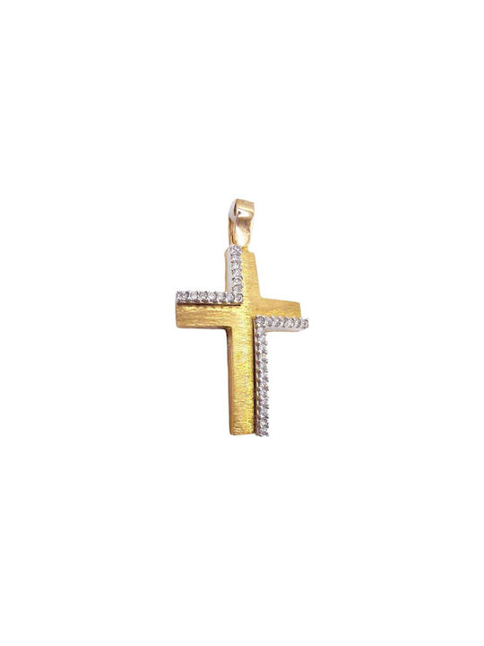 Velegrakis Damen Gold Kreuz 14K