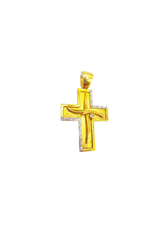 Velegrakis Damen Gold Kreuz 14K